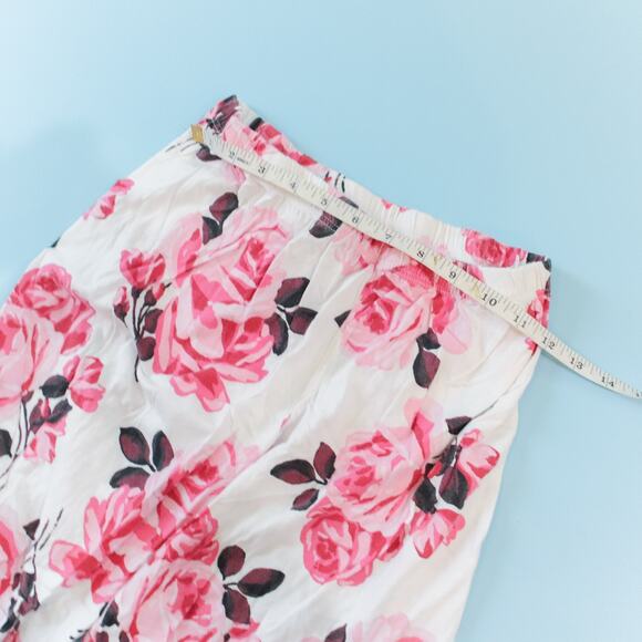 Kate Spade New York Rose Print White Pink Matching Pajama Set Size XSmall Preppy - Picture 4 of 12